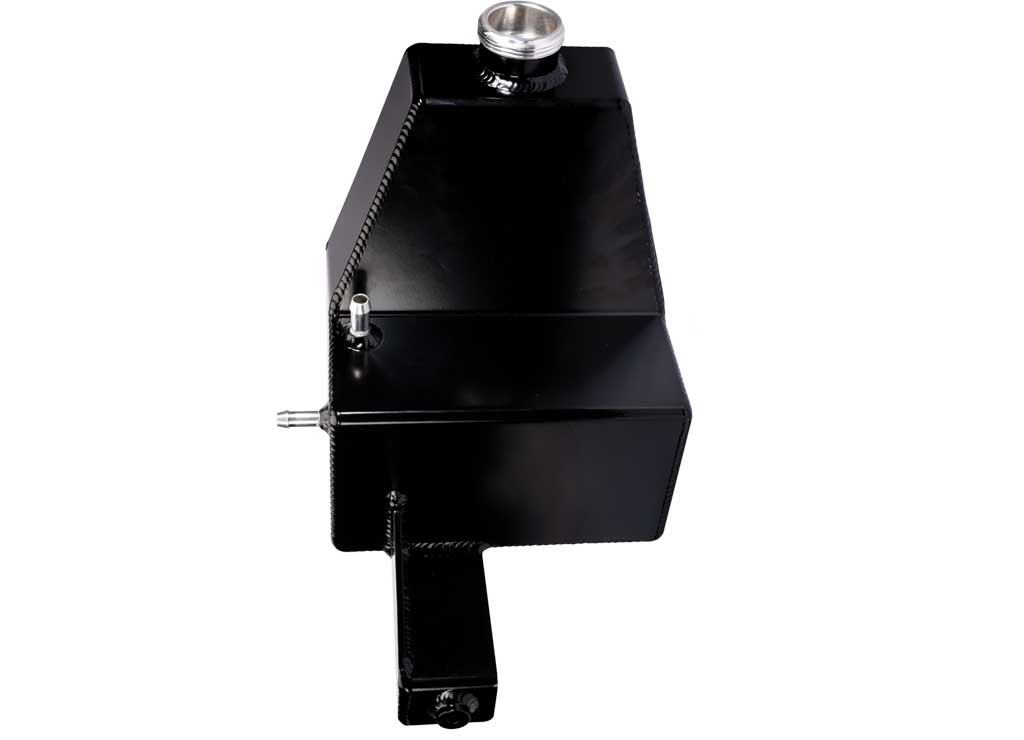 Fleece Performance Fabricated Aluminum Coolant Reservoir — Gloss Black