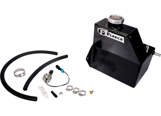 Fleece Performance Fabricated Aluminum Coolant Reservoir — Gloss Black