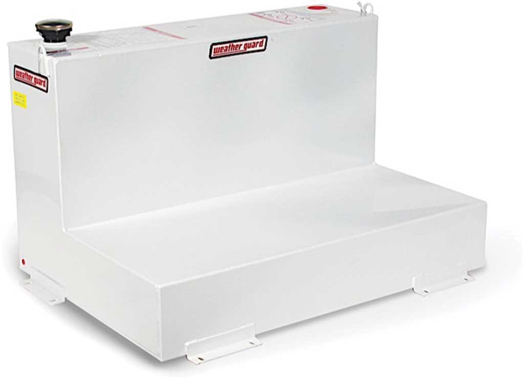75-Gallon L-Shape Diesel & Hydraulic Fluid Transfer Tank - White