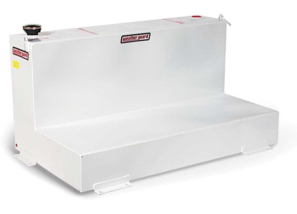 90-Gallon L-Shape Diesel & Hydraulic Fluid Transfer Tank - White