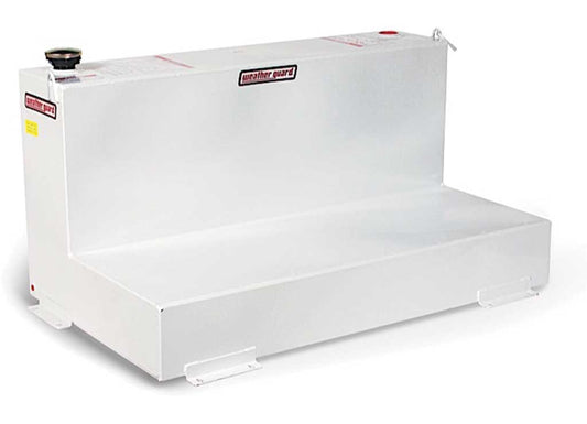 90-Gallon L-Shape Diesel & Hydraulic Fluid Transfer Tank - White